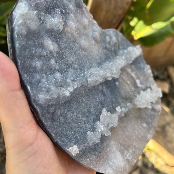 Amethyst Zeolite Flower Amethyst Crystal Heart - Picture 4 of 7